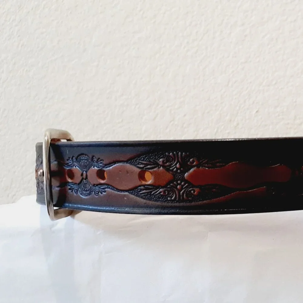 Tooled Leather Belt